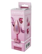 DREAM toys Plug anal Pearl Pink Plug cu bază în formă de inimă lungime 9.5 cm diametru 4.3 cm roz mărime L