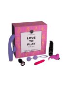 DREAM toys Set erotic Pleasure Box - Love To Play For Her cu vibrator rabbit vibrator pentru deget bile kegel și plug anal (cutie roz)
