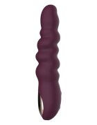 DREAM toys Vibrator Essentials Ribbed Power Vibe cu 5 funcții de vibrație 5 viteze rezistent la apă IPX6 lungime 21.5 cm mov