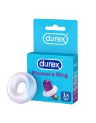 DUREX Inel pentru penis Pleasure Ring din TPE pentru erecții de durată și îmbunătățirea performanțelor sexuale alb