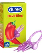 DUREX Inel vibrator pentru penis Intense Little Devil Ring din silicon pentru îmbunătățirea performanțelor sexuale culoare roz