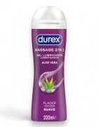 DUREX Lubrifiant si gel de masaj Aloe Vera cu efect 2 in 1 200 ml