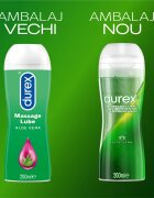 DUREX Lubrifiant si gel de masaj Aloe Vera cu efect 2 in 1 200 ml
