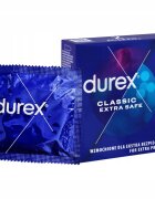 DUREX Prezervative clasice Classic Extra Safe lubrifiate și rezistente 56 mm 1 cutie x 3 buc