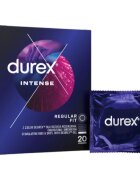 DUREX Prezervative cu striații Intense cu efect de stimulare clitoridiană și intensificare orgasm feminin 56 mm 20 buc