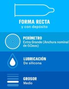 DUREX Prezervative Natural XL extra grande fit 60 mm 1 cutie x 12 buc