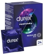 DUREX Prezervative Performa Regular Fit din latex efect de întârziere ejaculare 56 mm 1 cutie x 24 buc