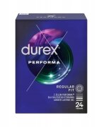 DUREX Prezervative Performa Regular Fit din latex efect de întârziere ejaculare 56 mm 1 cutie x 24 buc