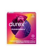 DUREX Prezervative Pleasure Max cu puncte și striații pentru senzație intensă din latex diametru 56 mm 3 buc