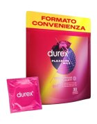 DUREX Prezervative Pleasure Max cu puncte și striații pentru senzație intensă din latex diametru 56 mm 30 buc