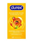 DUREX Prezervative Saboreame cu aromă de fructe diverse culori din latex diametru 53 mm 12 buc