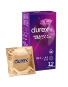 DUREX Prezervative Sin Latex regular fit fara latex senzatie naturala 56 mm 1 cutie x 12 buc