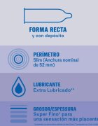 DUREX Prezervative ultra subtiri Invisible cu extra lubrifiere senzatie naturala 56 mm 1 cutie x 12 buc