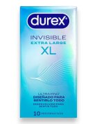DUREX Prezervative ultra subțiri Invisible XL cu extra lubrifiere senzație naturală 57 mm 1 cutie x 10 buc