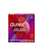 DUREX Prezervative ultra subțiri Thin Feel Extra Lubrifiate 56 mm 1 cutie x 3 buc