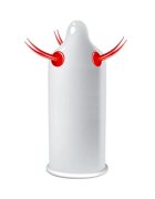 EGZO Prezervativ stimulator Cocky Friend Green - Soft cu texturi proeminente din latex diametru 52 mm 1 buc
