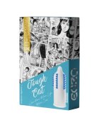 EGZO Prezervativ stimulator Tough Cat Blue - Medium cu texturi proeminente din latex diametru 52 mm 1 buc