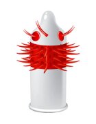 EGZO Prezervativ stimulator Ugly Coyote Grey - Hard cu texturi proeminente din latex diametru 52 mm 1 buc.