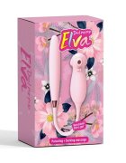 ELVA Jucarie sexuala Dual Purpose 9 functii de stimulare cu aer 7 trepte de vibrare roz rezistent la apa