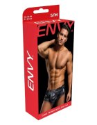 ENVY Slip de înot bărbați Camo Trunks with Dog Tag design camuflaj cu colier de soldat gri închis și negru mărime S/M