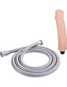 EXCELLENT POWER Duș anal Big Splash 7 Inch în formă de dildo realist cu furtun inclus atașare ușoară la robinet culoarea pielii