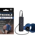 EXCELLENT POWER Masturbator Tremble Stroker cu vibrator bullet inclus control prin telecomandă 10 funcții de vibrație albastru
