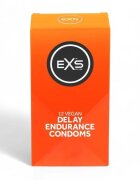 EXS Prezervative Delay Endurance din latex vegan lubrifiate și rezistente fără miros diametru 53 mm 12 bucăți