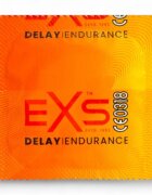 EXS Prezervative Delay Endurance din latex vegan lubrifiate și rezistente fără miros diametru 53 mm 12 bucăți