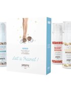 EXSENS Set 3 uleiuri de masaj Let’s Travel cu efect de încălzire arome de căpșuni cocos și vanilie 3 x 30 ml