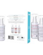 EXSENS Set 3 uleiuri de masaj Let’s Travel cu efect de încălzire arome de căpșuni cocos și vanilie 3 x 30 ml