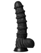 EXTREME BY HIDDEN DESIRE Vibrator DRAGON Vibrating Dildo 9 funcții de vibrație diametru 5.5 cm lungime 27 cm negru