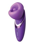 FANTASY FOR HER Stimulator clitoris Pleasure Sucker în formă de ventuză cu limbă 7 funcții de vibrație 4 funcții de aspirare mov