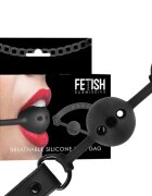 Fetish Submissive Calus pentru jocuri erotice BONDAGE - BREATHABLE SILICONE BALL GAG cu curea reglabila