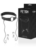 Fetish Submissive Gag cu inel pentru gură și cleme pentru sâni