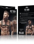Fetish Submissive Ham barbatesc ajustabil ATTITUDE pentru piept cu choker din piele ecologica