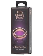 FIFTY SHADES FREED Inel pentru penis I want you now din oțel rigid rezistent la apă culoare auriu