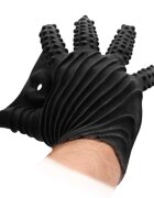 FIST IT BY SHOTS Mănușă erotică Masturbation Glove din silicon cu striații și orificiu pentru masturbare culoarea negru