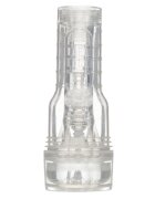 FLESHLIGHT Masturbator manual GO Torque canal texturat pentru simulare vaginală realistă lungime 18 cm transparent