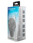 FLESHLIGHT Masturbator manual GO Torque canal texturat pentru simulare vaginală realistă lungime 18 cm transparent