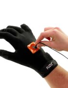 FUZU Mănușă vibratoare inovatoare Vibrating Massage Glove pentru mâna dreaptă 30 funcții de vibrație mărime M negru