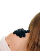 FUZU Mănușă vibratoare inovatoare Vibrating Massage Glove pentru mâna dreaptă 30 funcții de vibrație mărime M negru