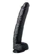 GANGBANGSTER Dildo gros SUMMUM by Eso Yo textură realistă bază cu ventuză pentru fixare diametru 6 cm lungime inserabilă 30 cm negru