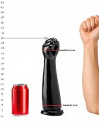 GANGBANGSTER Dildo gros SUMMUM by Hasta la Victoria în formă de mână bază cu ventuză diametru 8 cm lungime inserabilă 30 cm negru
