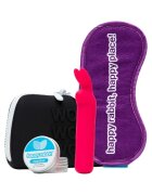 Happy Rabbit Set Clitoral Pleasure Kit pentru jocuri erotice cu vibrator bullet și mască pentru ochi geantă de călătorie inclusă