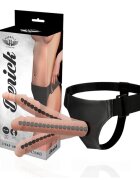 HARNESS ATTRACTION Ham Strap-On - DERICK ARTICULABLE universal cu dildo realist 22.5 cm inclus
