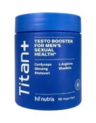 HI! NUTRIS Capsule Titan+ Testo Booster pentru stimularea erecției potență și libido cu L-Arginină și Shatavari 60 buc