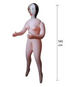 Hidden Desire Păpușă gonflabilă Fuck Dolls Thirsty Tiffany cu sâni voluptoși și 2 orificii pentru penetrare șatenă 145 cm