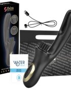 IBIZA Vibrator rabbit Brush Bobbing Vibrator din silicon hipoalergenic 10 funcții de vibrație 7 funcții de mișcare negru