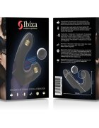 IBIZA Vibrator Thimble Finger Clit Stimulator & Vibrator cu stimulare dubla 10 functii de aspirare clitoridiana 10 functii de vibratie negru