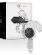 INTENSE Inel vibrator pentru penis - FRY TRANSPARENT pentru îmbunătățirea performanțelor sexuale și stimularea clitorisului din silicon transparent